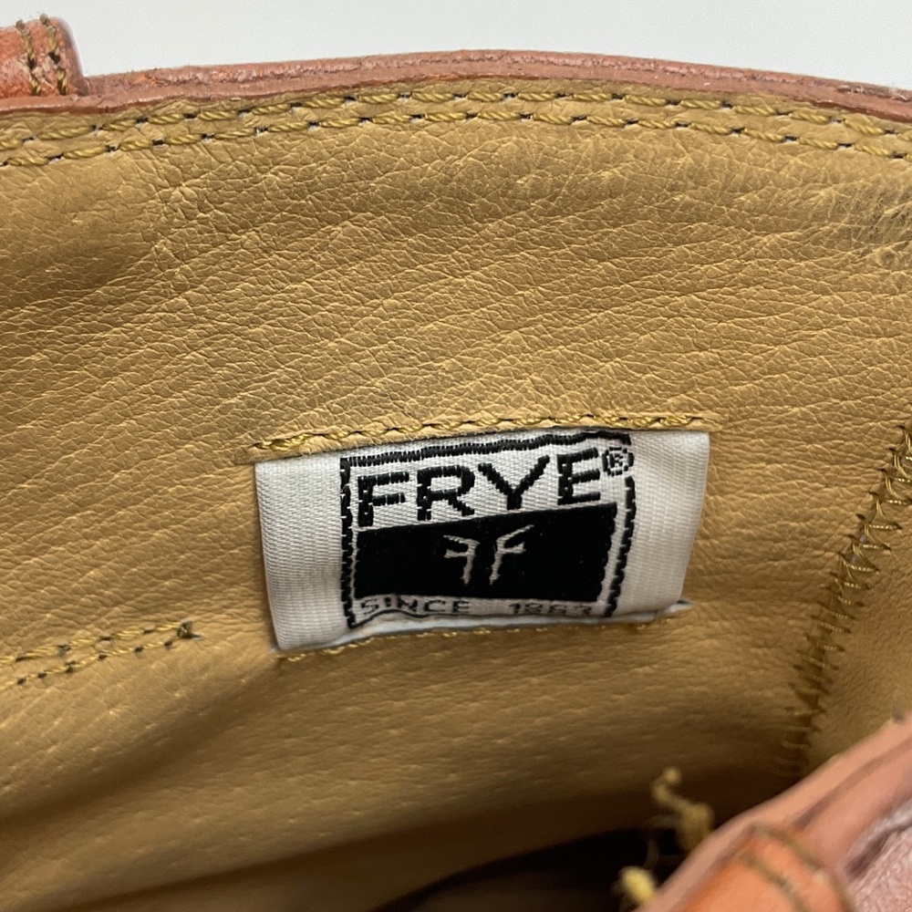 Frye EUC Anna Shortie Short Boots Stitch Side Cognac Warm Brown Gorgeous 5.5 B - Picture 12 of 16